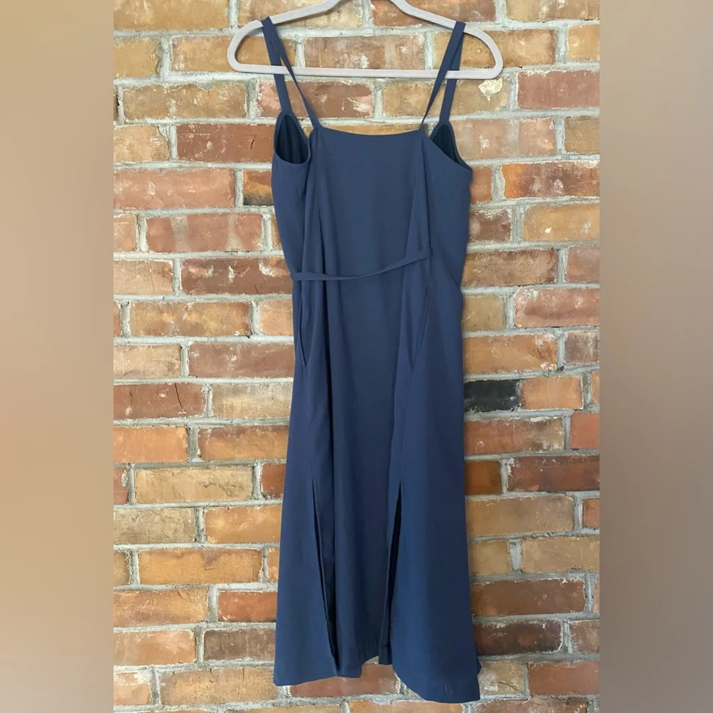 SOLD ARITZIA WILFRED astere wrap midi dress navy blue size XS - Picture 5 of 11